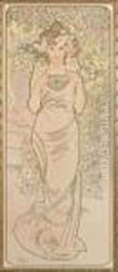 < Rose>. by Alphonse Maria Mucha