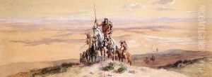 Indians on Plains by Charles Marion Russell