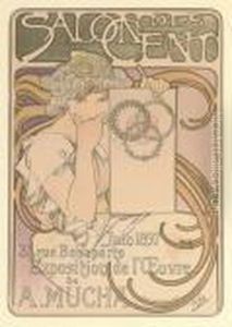 Salon Des Cent 1897 by Alphonse Maria Mucha