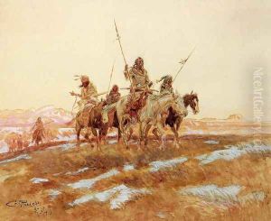 Piegan Hunting Party by Charles Marion Russell
