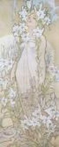 Lys (from Les Fleurs) by Alphonse Maria Mucha