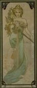 Le Printemps by Alphonse Maria Mucha