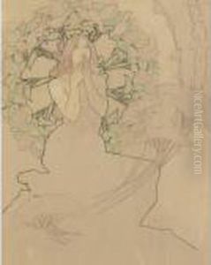 Study For Poster Monaco-monte Carlo by Alphonse Maria Mucha
