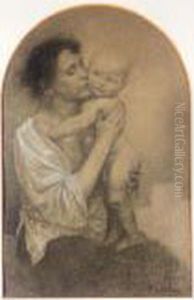 Mother And Child by Alphonse Maria Mucha