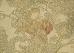 "frau Mit Ganseblumchen". by Alphonse Maria Mucha
