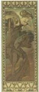 The Four Stars: Two Posters (r./w. 82) by Alphonse Maria Mucha