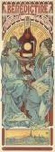 Benedictine De L'abbaye De Fecamp by Alphonse Maria Mucha