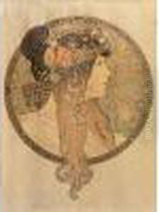 "tete Byzantine". by Alphonse Maria Mucha