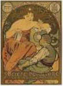 Societe Populaire Des Beaux Arts by Alphonse Maria Mucha