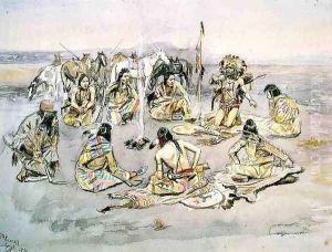 War Council by Charles Marion Russell