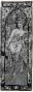 (trous De Punaise Dans Les Angles, Et Dechirures Sur Cinq
Centimetres En Haut, Et Petites Dechirures Sur Les Cotes) by Alphonse Maria Mucha