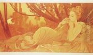 "crepuscule" by Alphonse Maria Mucha