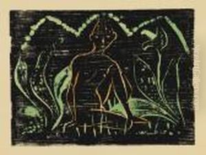 Knabe Zwischen Blattpflanzen (knabe Im Schilf) by Otto Mueller