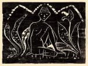 "knabe Zwischen Blattpflanzen (knabe Im Schilf)" by Otto Mueller