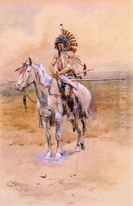 Mandan Warrior by Charles Marion Russell