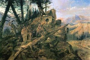 Plunder on the Horizon by Charles Marion Russell