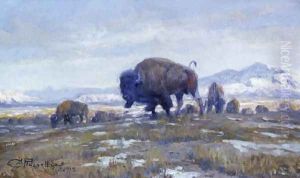 Buffalo Herd by Charles Marion Russell