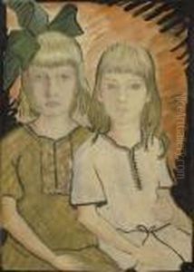 Helga And Eva Goerger by Otto Mueller