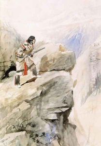 Crow Sheep Hunter by Charles Marion Russell