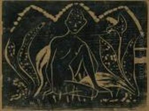 Knabe Zwischen Blattpflanzen by Otto Mueller
