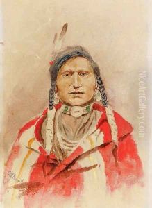 Portrait of an Indian by Charles Marion Russell