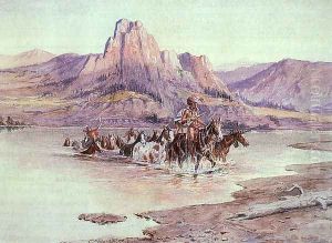 Return of the Horse Thieves 1900 by Charles Marion Russell