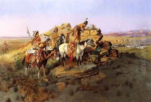 Watching the Settlers by Charles Marion Russell