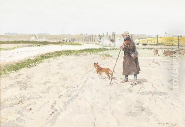 Schafer Mit Hund - view 1