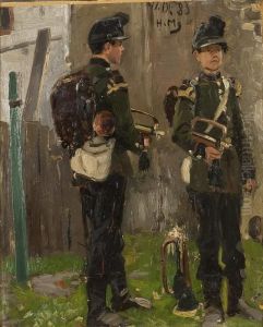 Zwei Soldaten by Hugo Muhlig