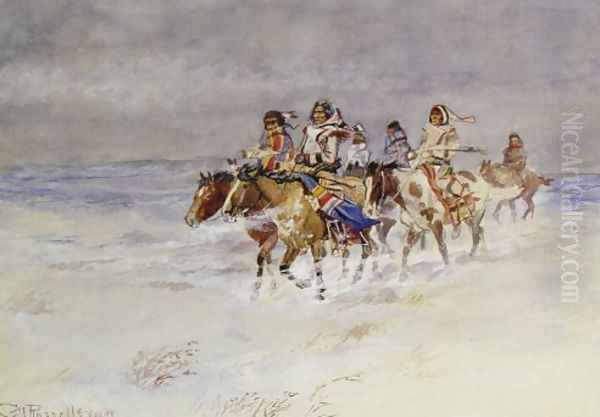 War Party In Winter - view 1