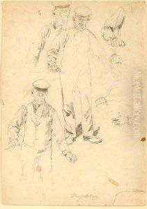 Studienzum Bildnis Eines Alten Mannes by Hugo Muhlig