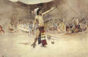 Council Of War by Charles Marion Russell