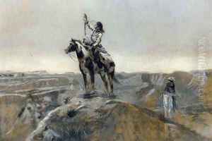 WAR (also known as Indian Telegraphing) by Charles Marion Russell