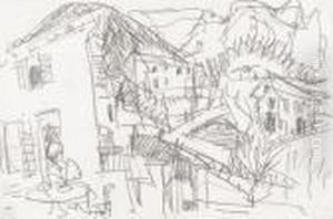 Landschaft Mit Dem Haus Muller by Albert Muller