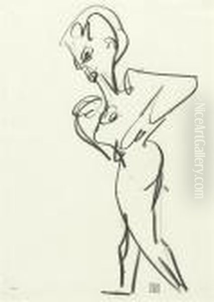 Study Of Female Figure - view 1