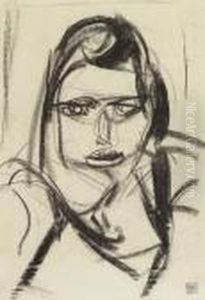 Studie Eines Frauenbildnisses by Albert Muller