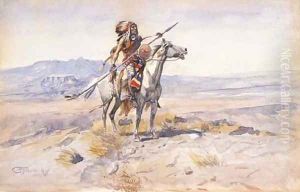 Indian on Horseback 2 by Charles Marion Russell