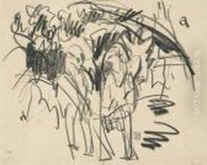 Sitzendes Paar. by Albert Muller