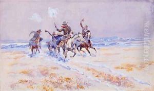 Cowboys on the Plains by Charles Marion Russell