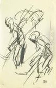 Unten Rechts Mit
Nachlass-stempel, Unten Links Mit Nachlass-nummer'700', Ruckseitig
Bezeichnet 'maher' by Albert Muller