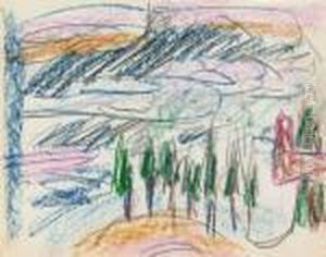 Landschaft Mit Baumen. Landschaft Mit Baumen.