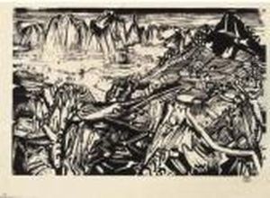 Grosse Tessinerlandschaft by Albert Muller