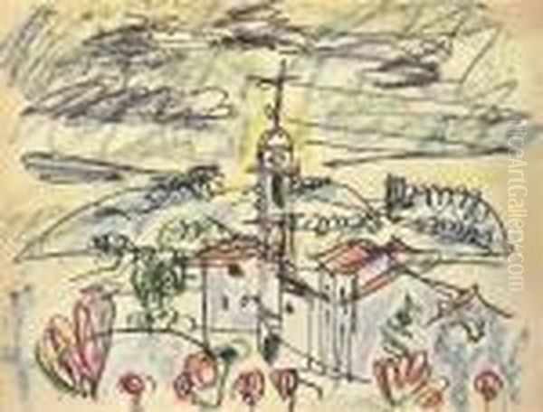 Tessiner Dorf Mit Kirche - view 1