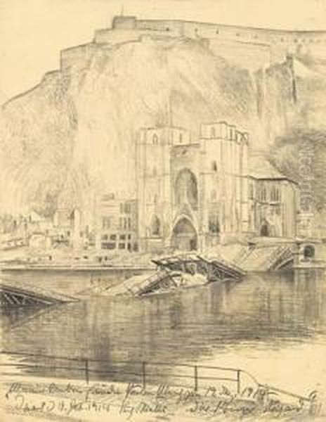 "kathedrale Und Zerstort Brucke In Dinant" - view 1