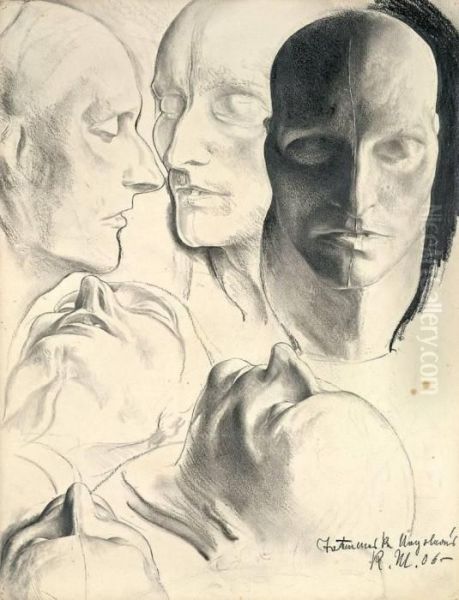 Verschiedene Studien Der Totenmaske Napoleons - view 1