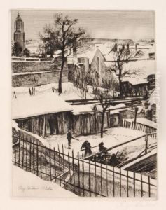 "schneelandschaft".1921 by Richard Muller