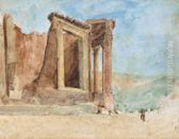 Figures Before The Acropolis - view 1