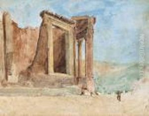 Figures Before The Acropolis by William James Muller