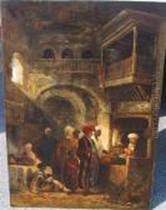 Interior Of A Temple Inhabited By Arabs by William James Muller