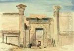 The Entrance To The Small Temple At Medinet Habu, Luxor, Egypt